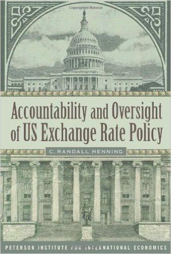 Book cover image for Accountability and Oversight of US Exchange Rate Policy ISBN: 9780881324198