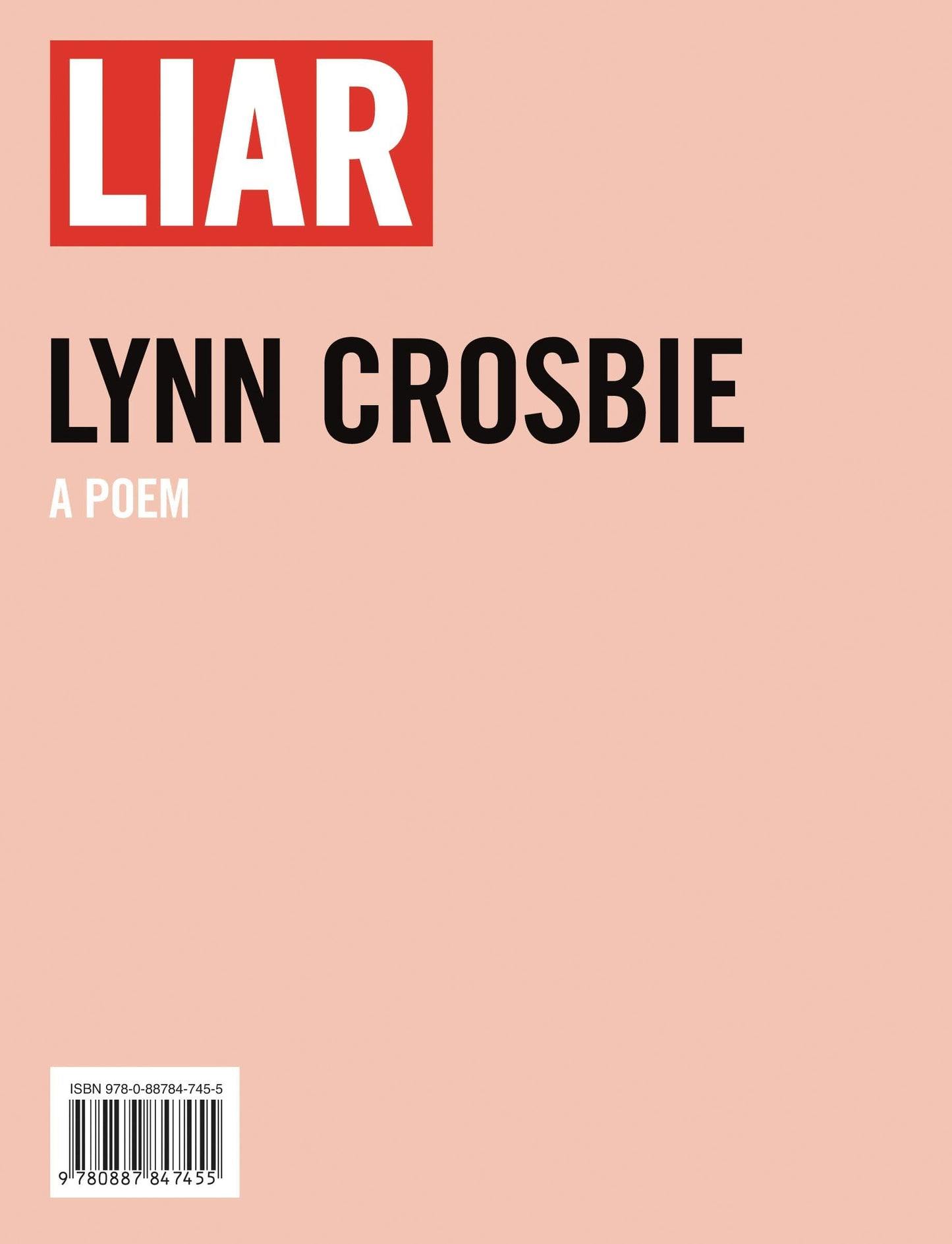 Book cover image for Liar ISBN: 9780887847455
