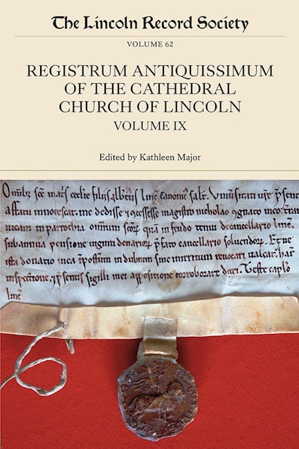 Book cover image for Registrum Antiquissimum of the Cathedral Church of Lincoln, volume 9 ISBN: 9780901503978
