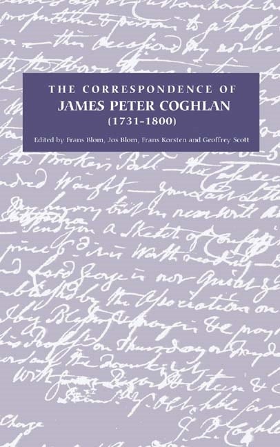 Book cover image for The Correspondence of James Peter Coghlan (1731-1800) ISBN: 9780902832237