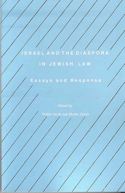 Book cover image for Israel and the Diaspora in Jewish Law ISBN: 9780929699097