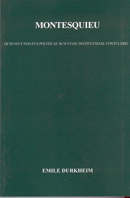 Book cover image for Montesquieu ISBN: 9780952993605