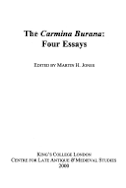 Book cover image for The Carmina Burana: Four Essays ISBN: 9780953983803