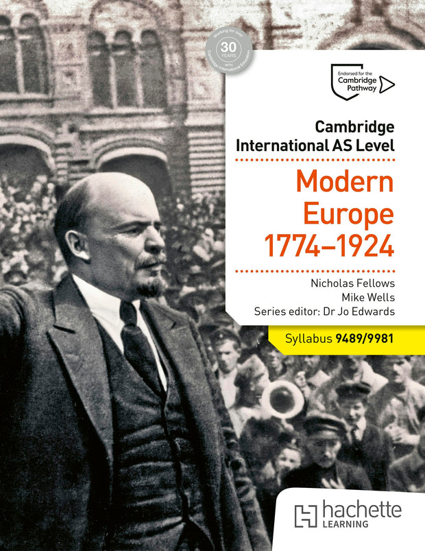 Cover image for Cambridge International AS Level History: Modern Europe 1774-1924, isbn: 9781036008949