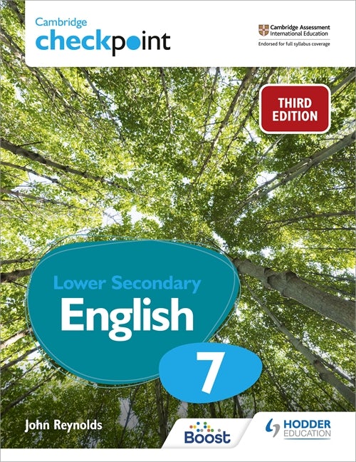 Book cover image for Cambridge Checkpoint Lower Secondary English Student's Book 7 ISBN: 9781398300163
