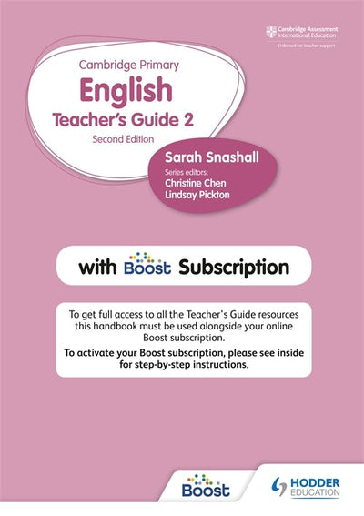 Cover image for Cambridge Primary English Teacher's Guide Stage 2 with Boost Subscription Second Edition, isbn: 9781398300545