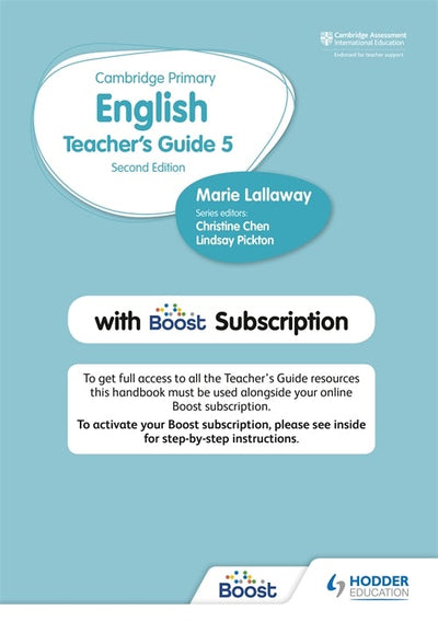Cover image for Cambridge Primary English Teacher's Guide Stage 5 with Boost Subscription Second Edition, isbn: 9781398300576