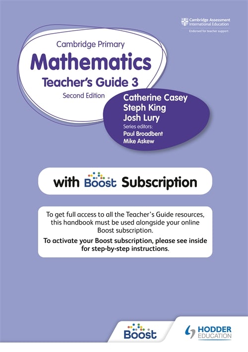 Book cover image for Cambridge Primary Mathematics Teacher's Guide Stage 3 with Boost Subscription ISBN: 9781398300804