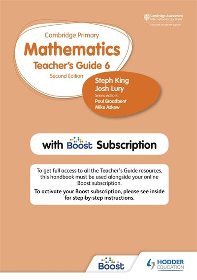 Cover image for Cambridge Primary Mathematics Teacher's Guide Stage 6 with Boost Subscription, isbn: 9781398300835