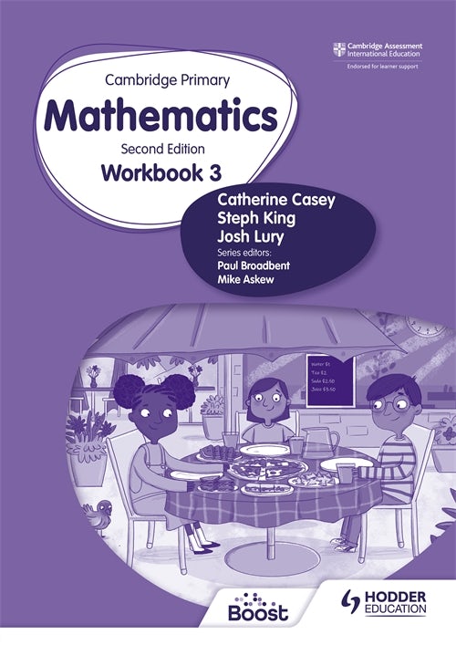 Book cover image for Cambridge Primary Mathematics Workbook 3 Second Edition ISBN: 9781398301184