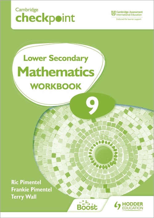 Book cover image for Cambridge Checkpoint Lower Secondary Mathematics Workbook 9 ISBN: 9781398301306