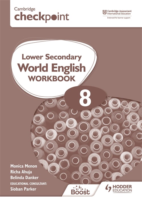 Book cover image for Cambridge Checkpoint Lower Secondary World English Workbook 8 ISBN: 9781398311367