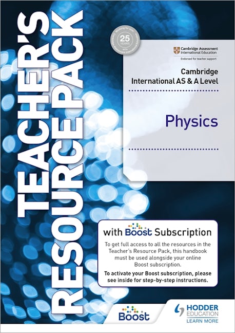 Book cover image for Cambridge International AS & A Level Physics Teacher's Resource Pack ISBN: 9781398316775