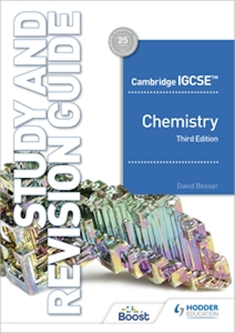 Book cover image for Cambridge IGCSE™ Chemistry Study and Revision Guide Third Edition ISBN: 9781398361362