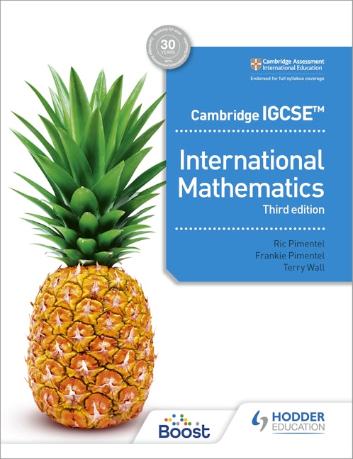 Book cover image for Cambridge IGCSE International Mathematics Third edition ISBN: 9781398373945