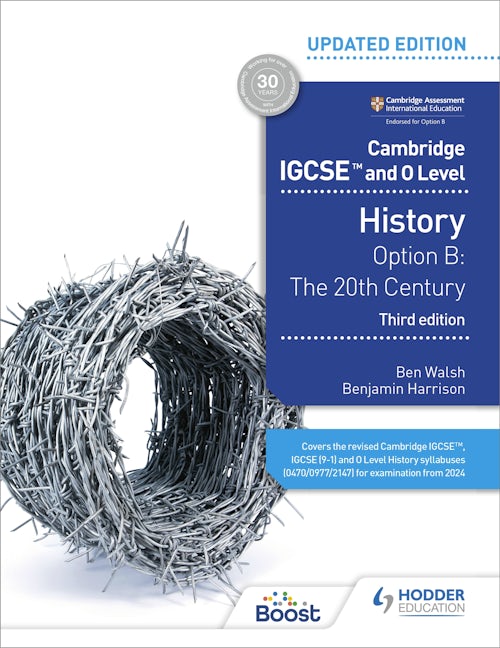 Book cover image for Cambridge IGCSE and O Level History 3rd Edition: Option B: The 20th century ISBN: 9781398375055