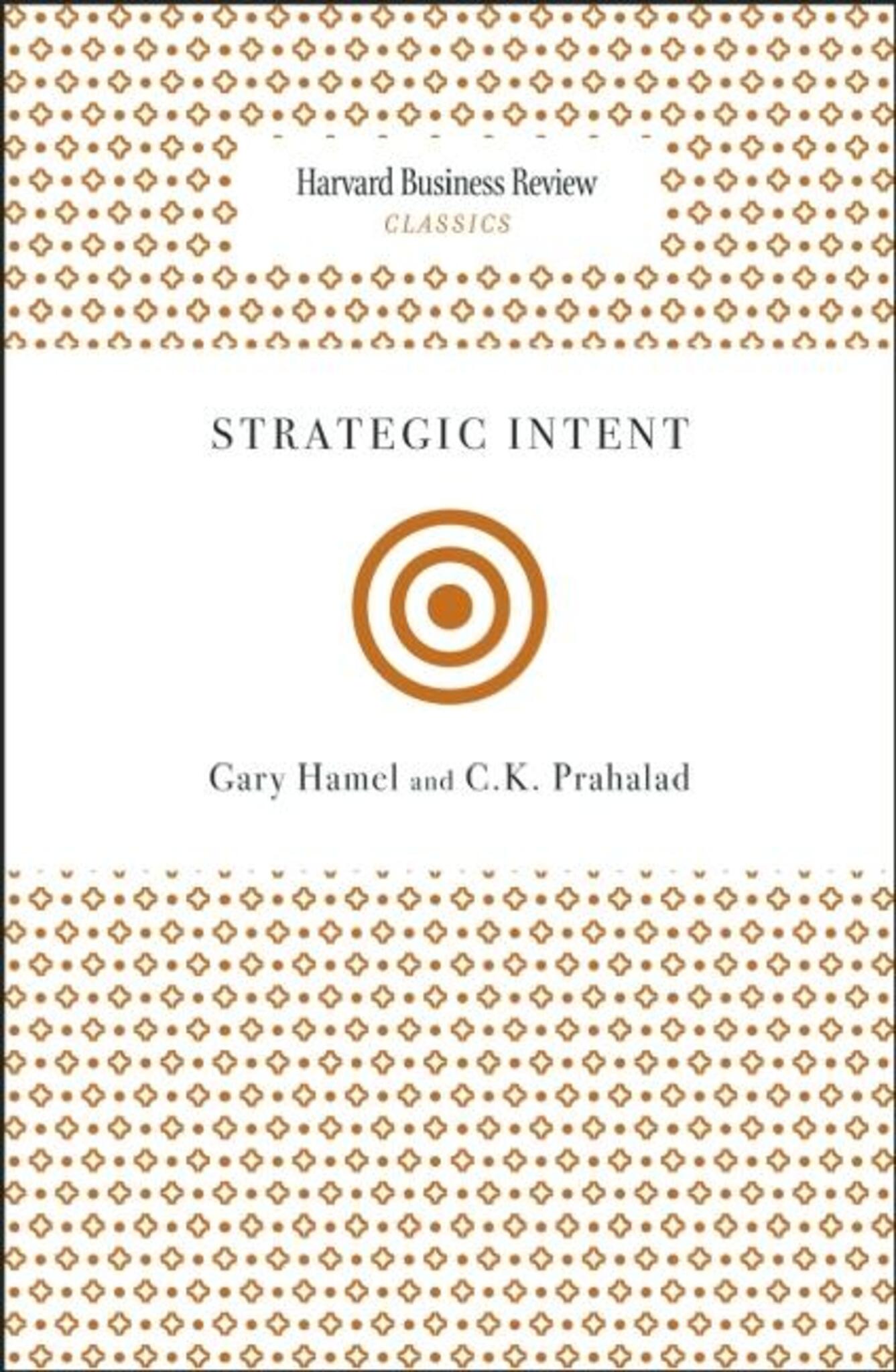 Cover image for Strategic Intent ISBN 9781422136546