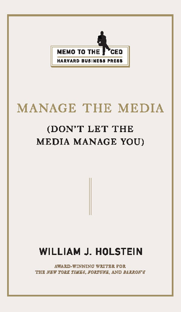 Book cover image for Manage the Media ISBN: 9781422146057