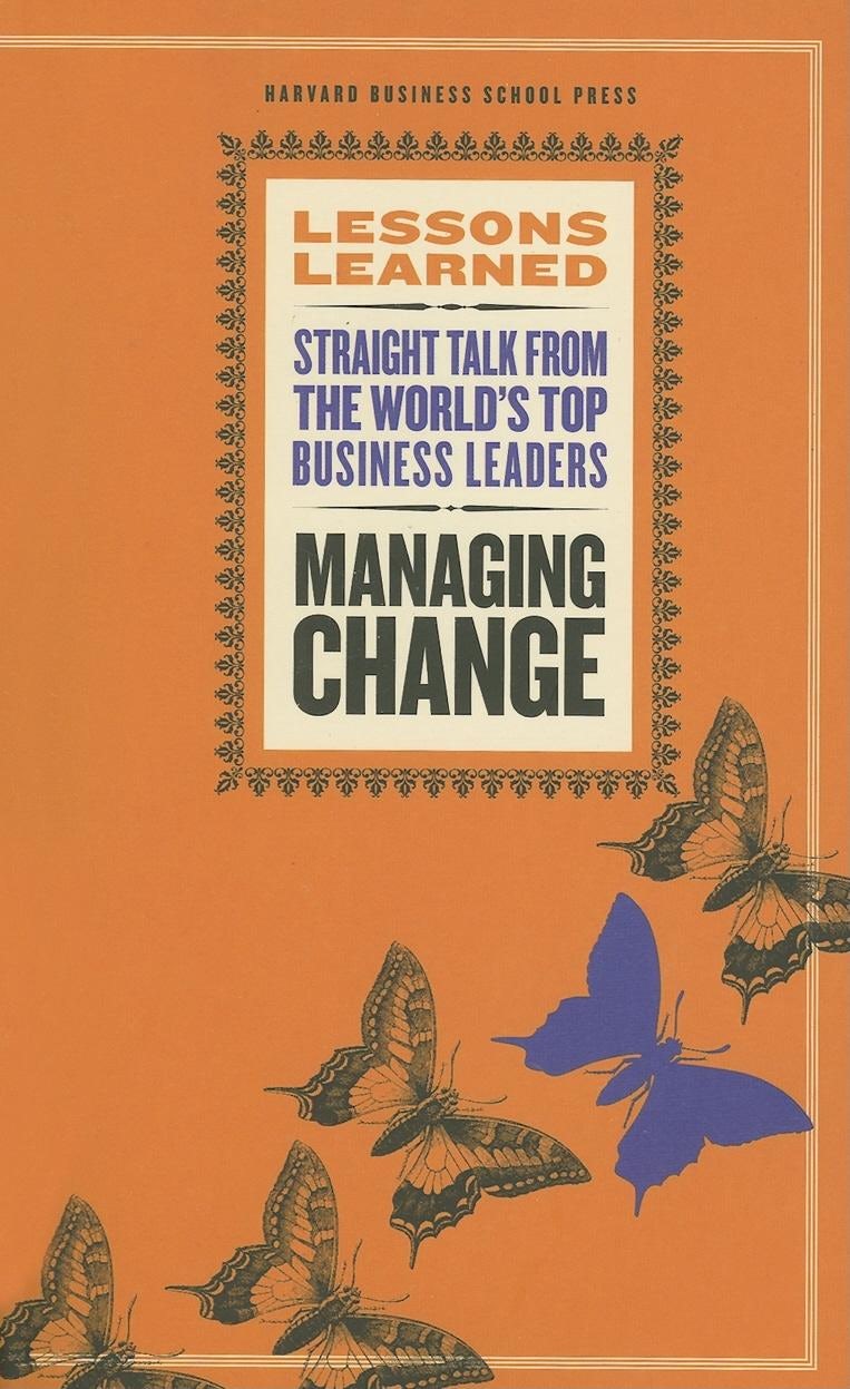 Book cover image for Managing Change ISBN: 9781422162149