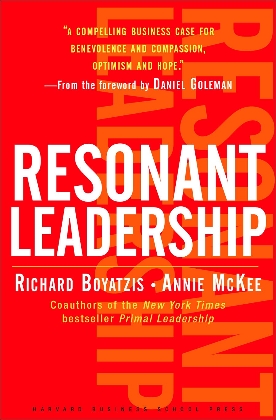 Book cover image for Resonant Leadership ISBN: 9781422163481