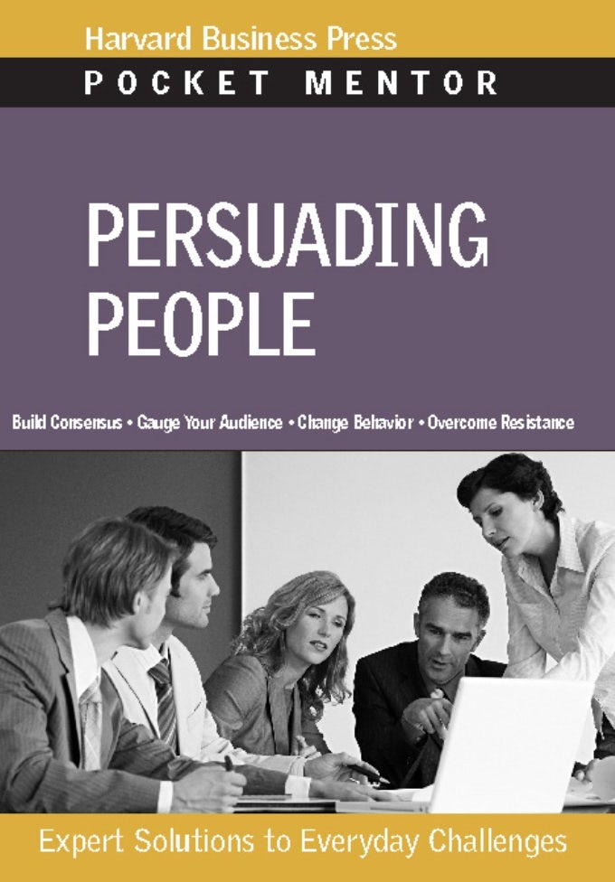 Book cover image for Persuading People ISBN: 9781422163856