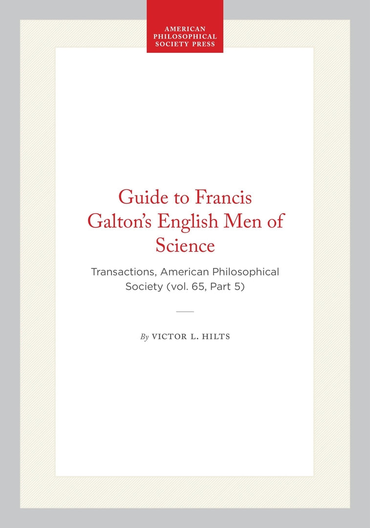 Guide to Francis Galton’s English Men of Science