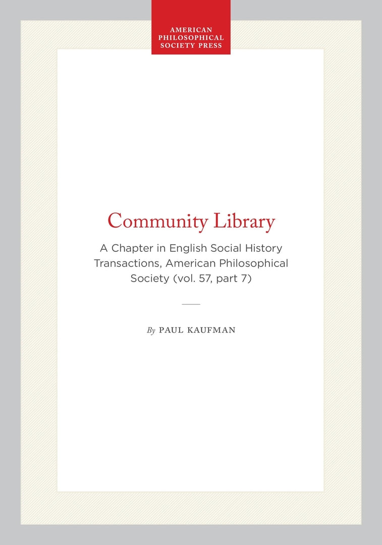 Cover image for Community Library ISBN 9781422375938
