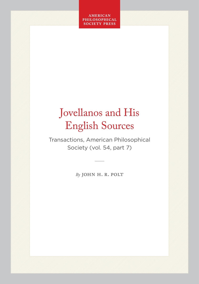 Cover image for Jovellanos and His English Sources ISBN 9781422376195