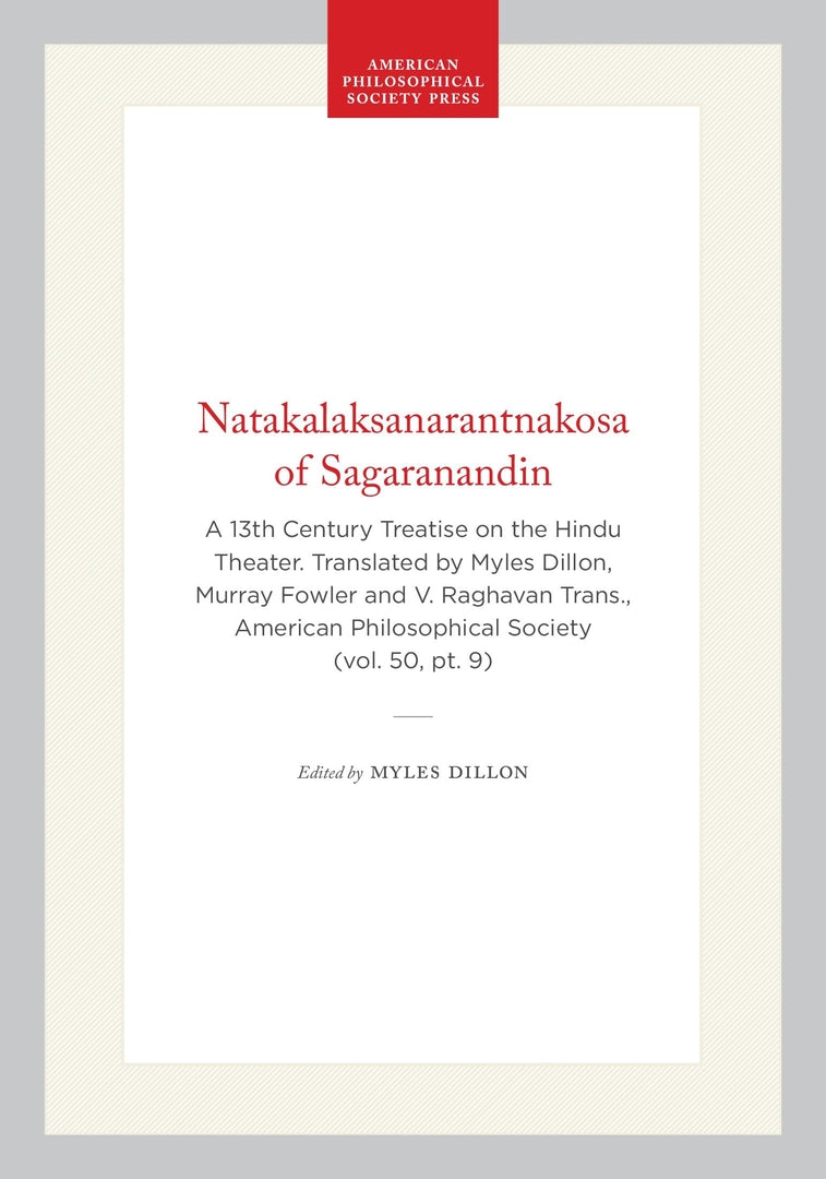 Cover image for Natakalaksanarantnakosa of Sagaranandin ISBN 9781422376577