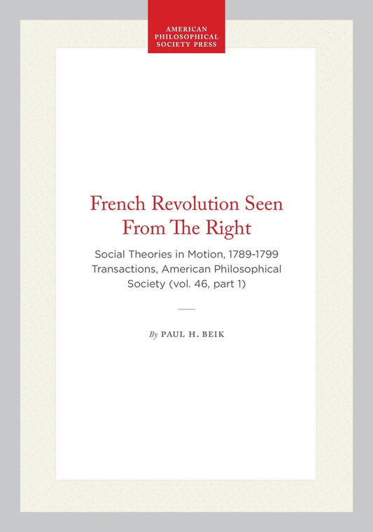 French Revolution Seen From The Right