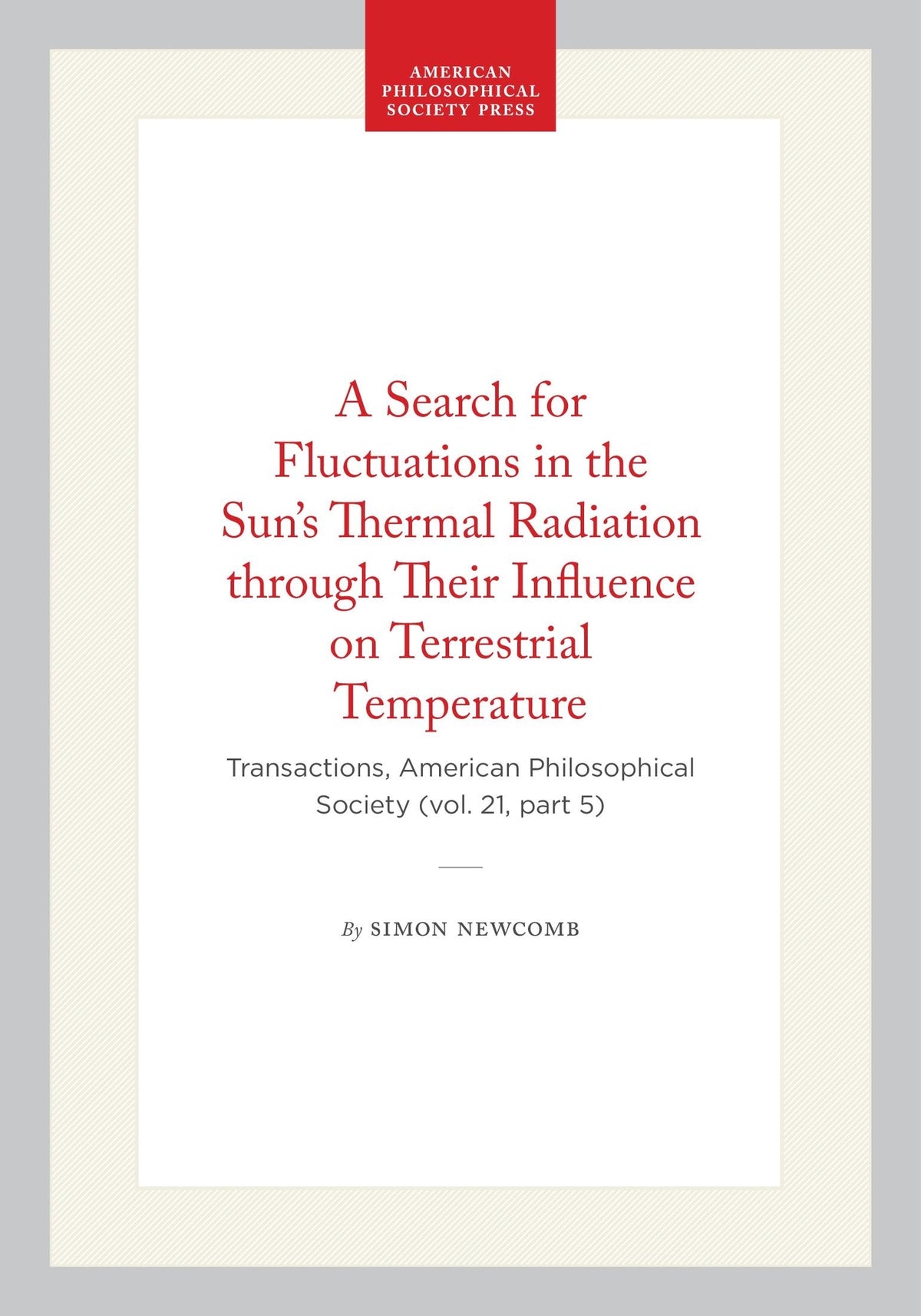 A Search for Fluctuations in the Sun's Thermal Radiation through Their Influence on Terrestrial Temperature