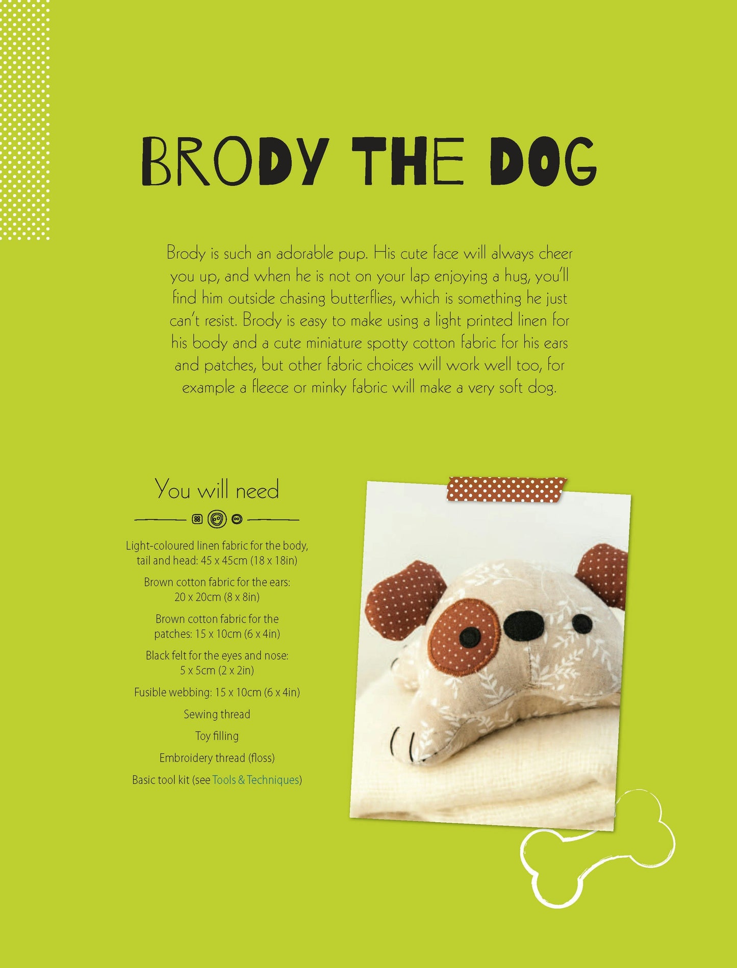 Book cover image for Brody the Dog Soft Toy Pattern ISBN: 9781446369852