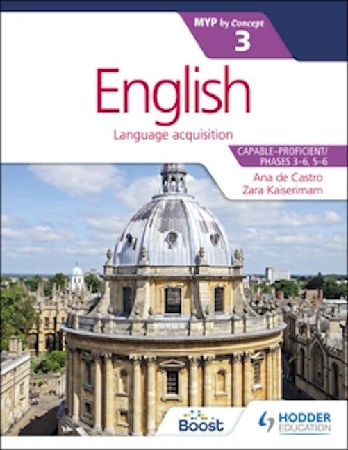 Book cover image for English for the IB MYP 3 (Capable–Proficient/Phases 3-4; 5-6): by Concept ISBN: 9781471880674