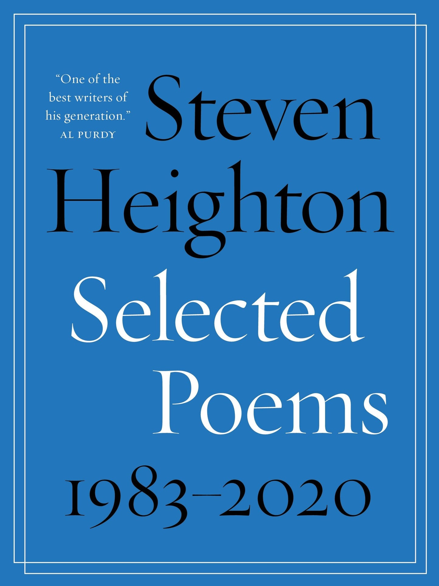 Book cover image for Selected Poems 1983–2020 ISBN: 9781487007379