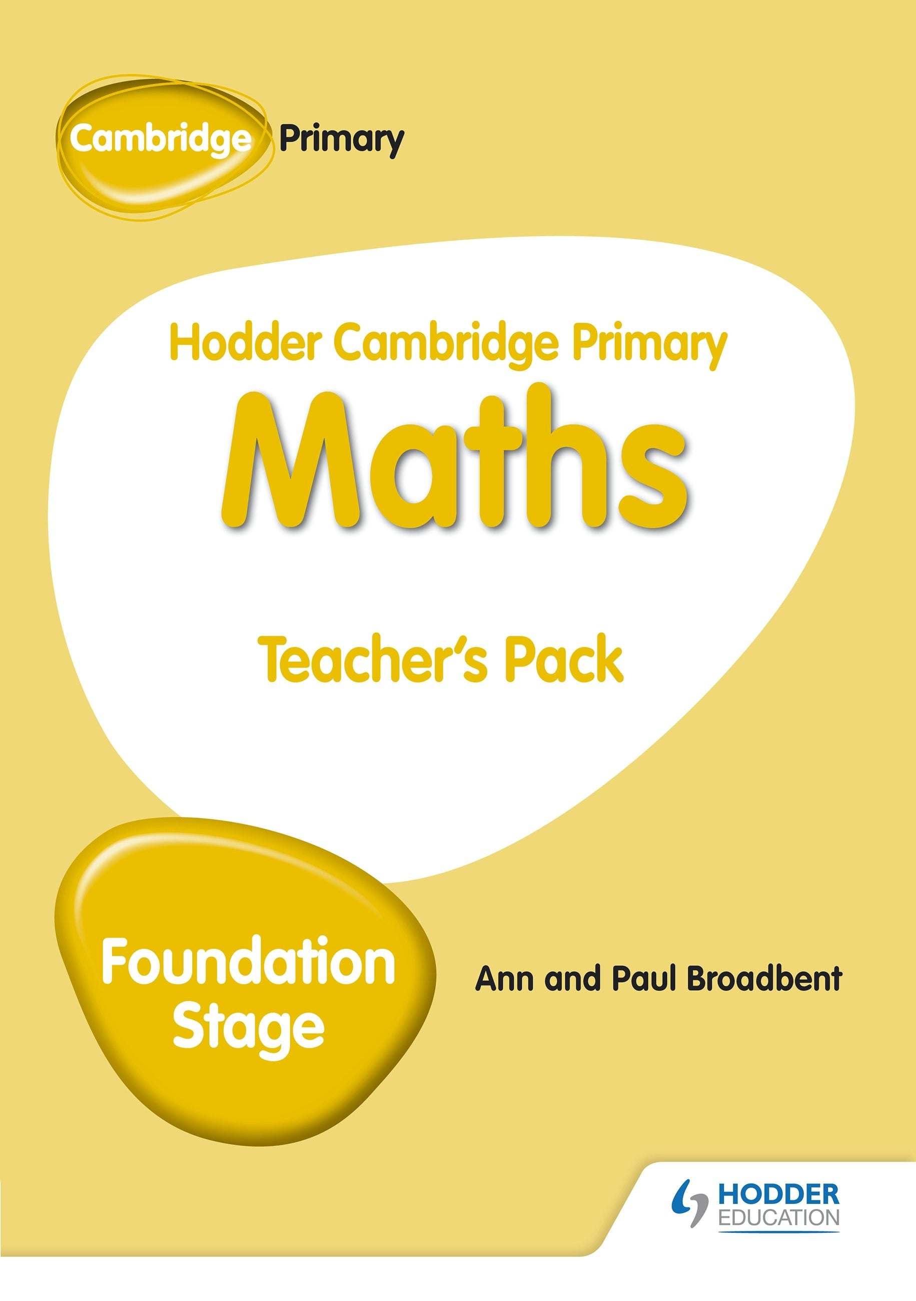 Book cover image for Hodder Cambridge Primary Maths Teacher's  Pack Foundation Stage ISBN: 9781510431867