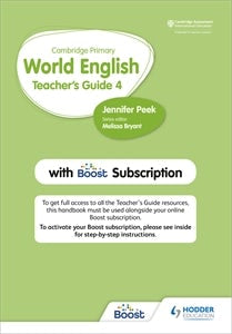 Book cover image for Cambridge Primary World English Teacher's Guide Stage 4 with Boost Subscription ISBN: 9781510468146