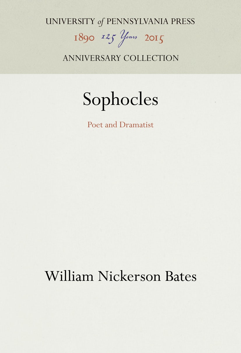 Book cover image for Sophocles ISBN: 9781512800548