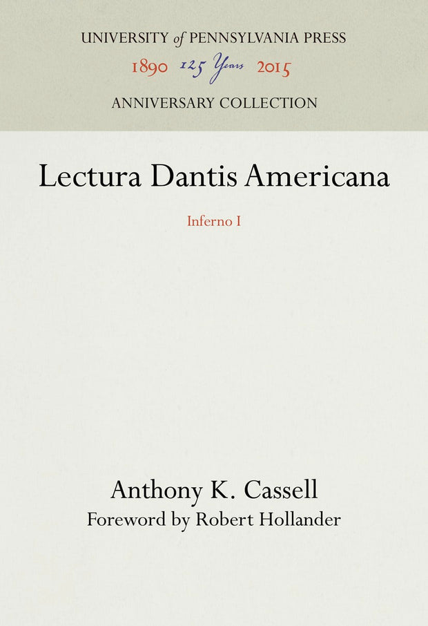 Cover image for Lectura Dantis Americana, isbn: 9781512801156