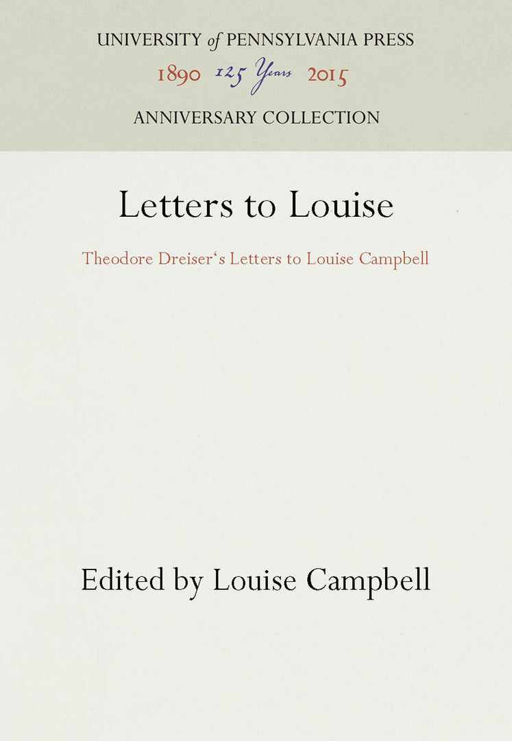 Cover image for Letters to Louise ISBN 9781512801231
