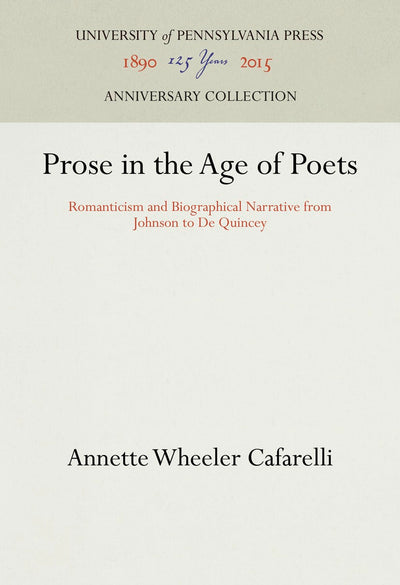 Cover image for Prose in the Age of Poets, isbn: 9781512801262
