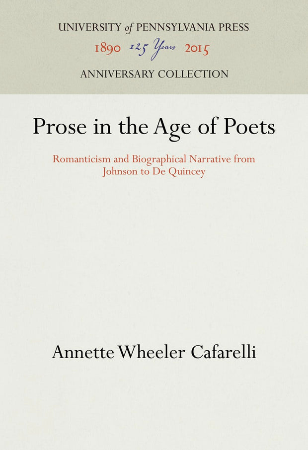 Cover image for Prose in the Age of Poets, isbn: 9781512801262