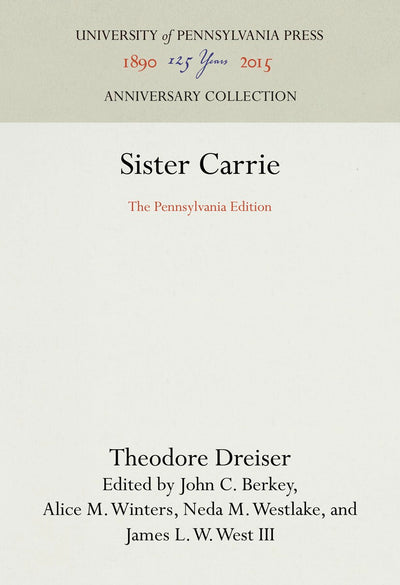 Cover image for Sister Carrie, isbn: 9781512801514