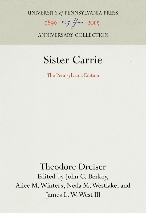 Cover image for Sister Carrie, isbn: 9781512801514