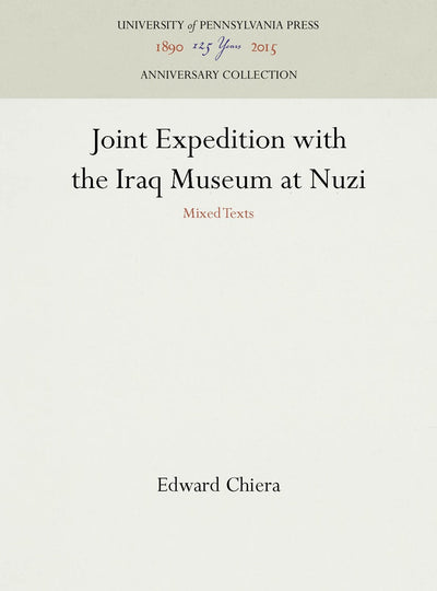 Cover image for Joint Expedition with the Iraq Museum at Nuzi, isbn: 9781512801538