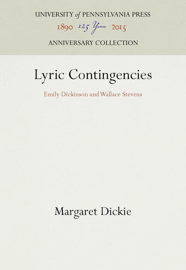 Cover image for Lyric Contingencies, isbn: 9781512801651