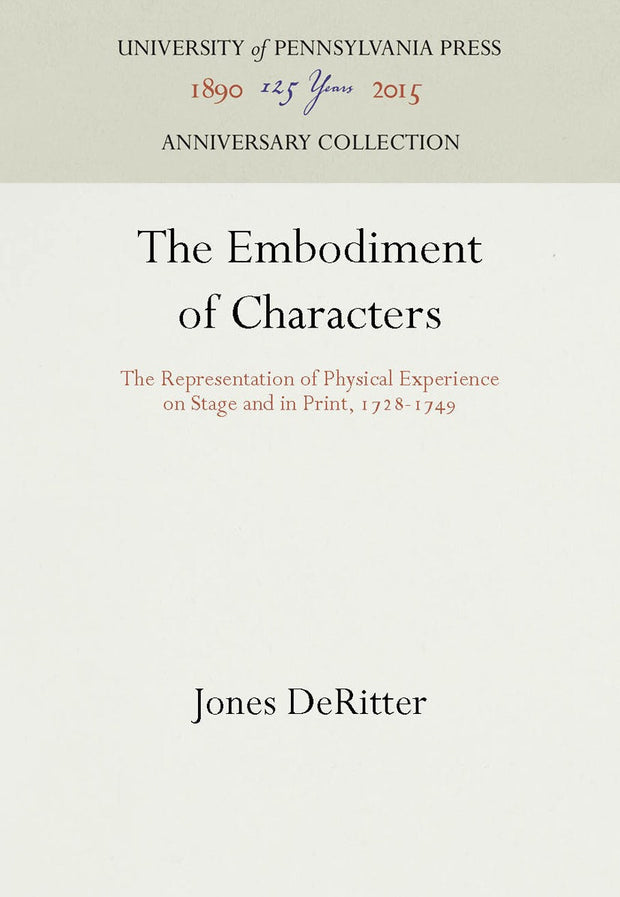 Cover image for The Embodiment of Characters, isbn: 9781512801774