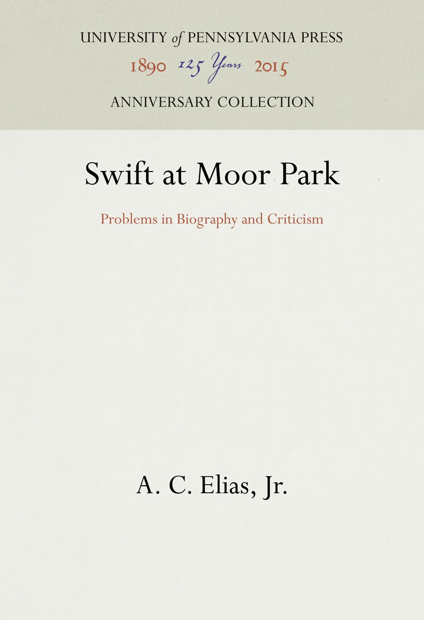 Book cover image for Swift at Moor Park ISBN: 9781512801873