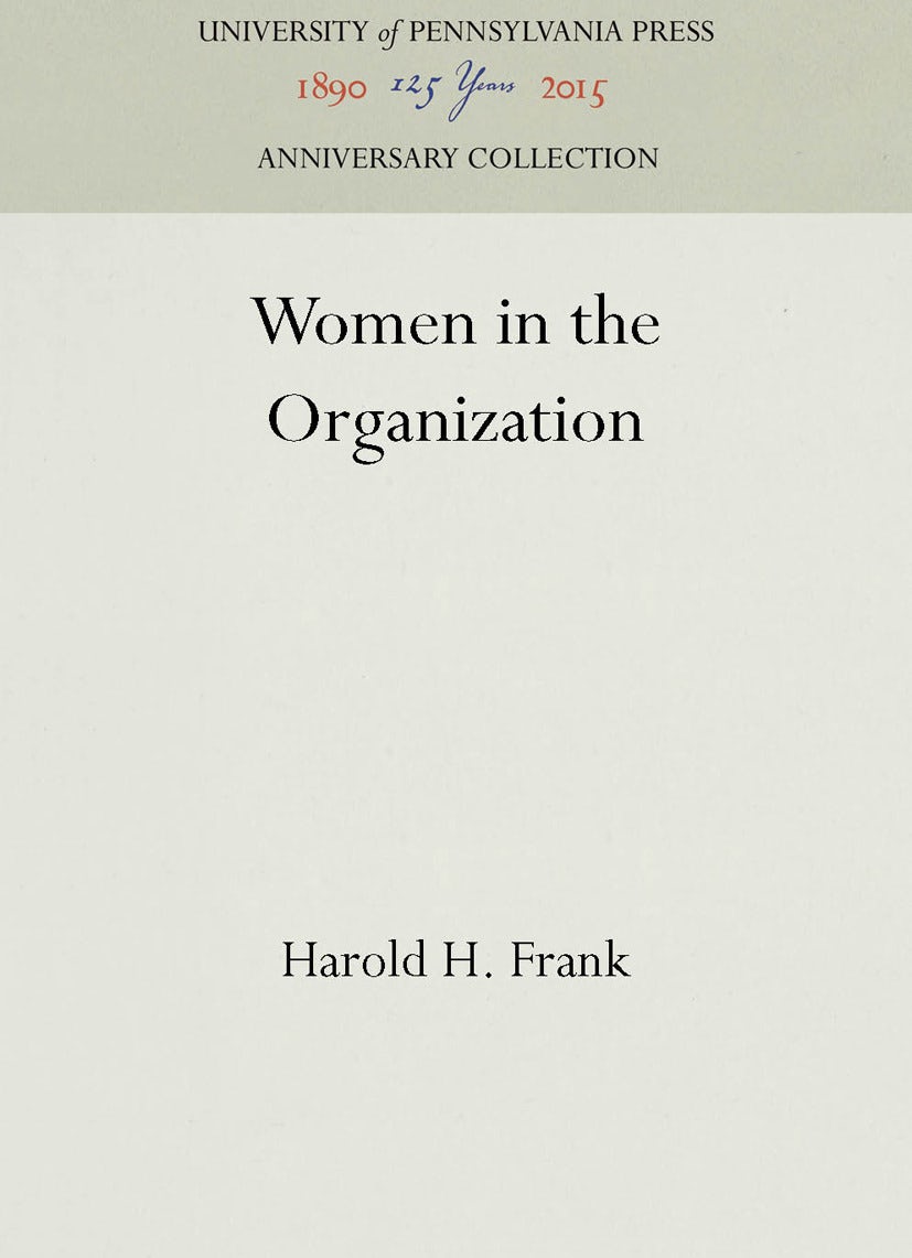 Book cover image for Women in the Organization ISBN: 9781512802023