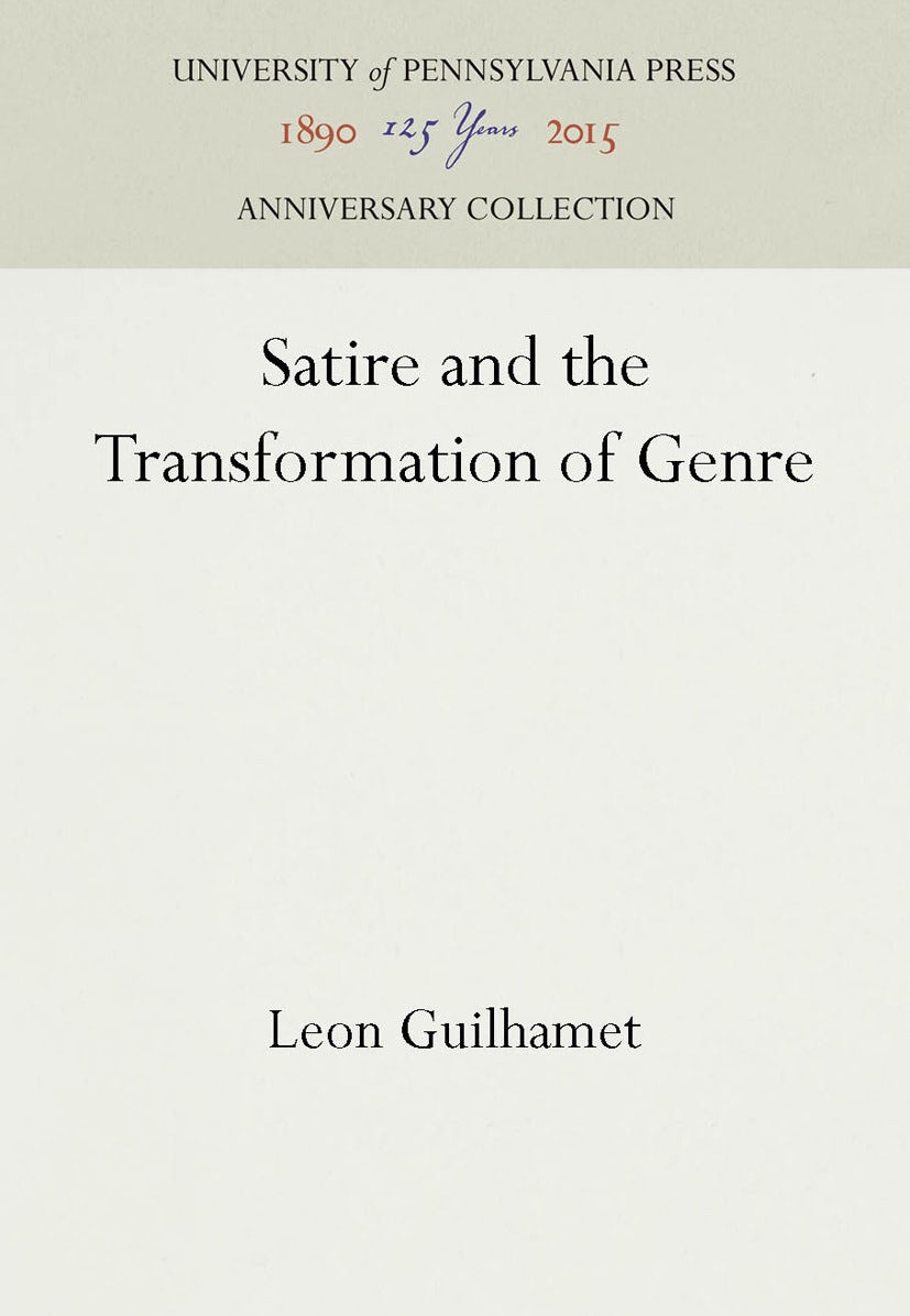 Book cover image for Satire and the Transformation of Genre ISBN: 9781512802092