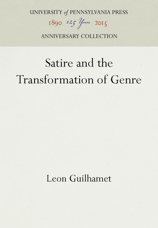 Cover image for Satire and the Transformation of Genre, isbn: 9781512802092